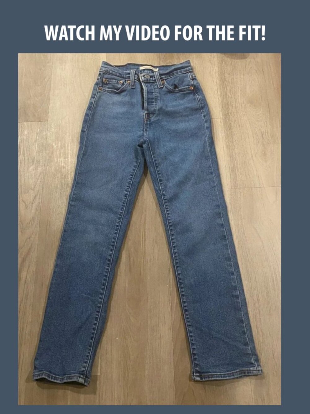 Levi’s Wedgie Straight Jeans 25 High Rise Button Fly Light Wash Denim 25x26
